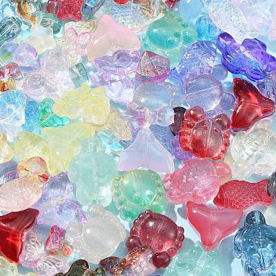 120Pcs 12 Style Transparent Glass Beads Sets GLAA-FS0001-69-1