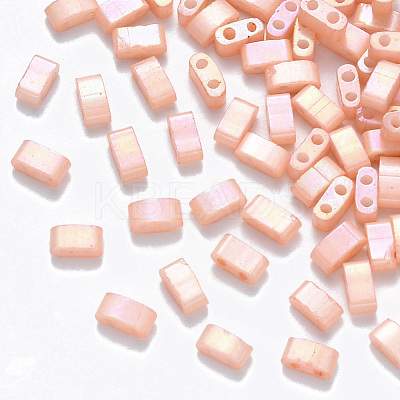 FGB 2-Hole Baking Paint Glass Seed Beads SEED-S031-M-596-1