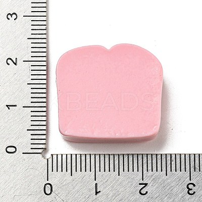 Spring Cherry Blossoms Theme Opaque Resin Toast Decoden Cabochons RESI-E055-02F-1