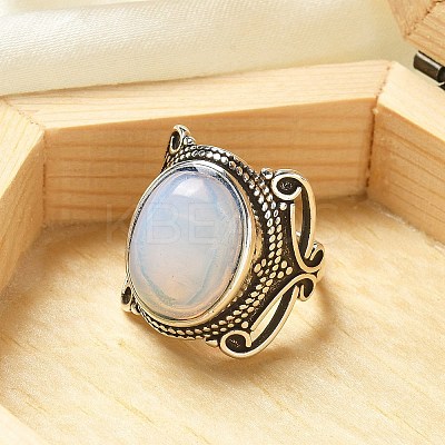 Opalite Adjustable Rings RJEW-I108-02AS-05-1