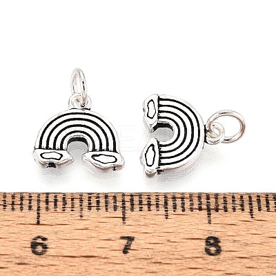 925 Sterling Silver Rainbow Charms STER-N016-66AS-1