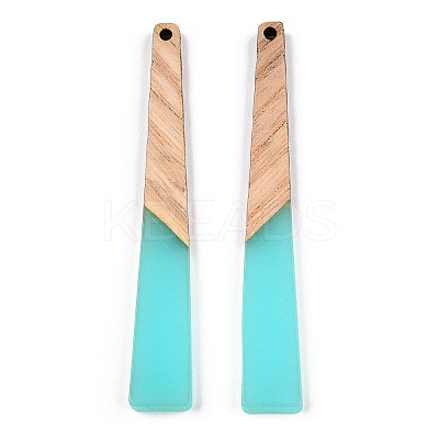 Translucent Resin & Walnut Wood Big Pendants LS-X-RESI-TAC0017-46-B01-1
