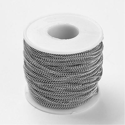 Tarnish Resistant 304 Stainless Steel Twist Chains CHS-R004-0.6mm-1