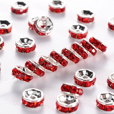 Brass Grade A Rhinestone Spacer Beads RSB036NF-08-1