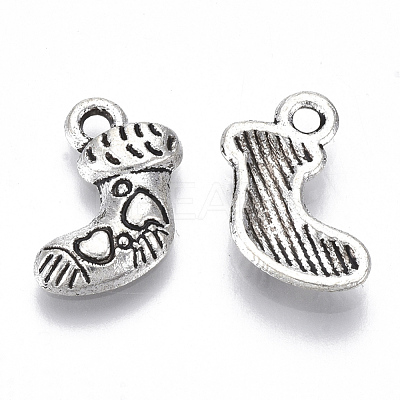 Tibetan Style Alloy Charms X-TIBE-N010-26AS-RS-1