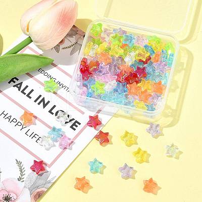 90Pcs 9 Colors Eco-Friendly Transparent Acrylic Beads TACR-FS0001-63-1