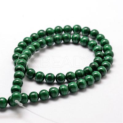 Natural Malachite Bead Strands G-O143-10-6mm-1