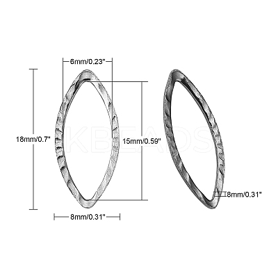 Tarnish Resistant 304 Stainless Steel Linking Rings LS-X-STAS-I071-04P-1