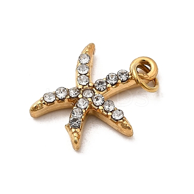 304 Stainless Steel Rhinestone Pendants STAS-B097-06G-03-1