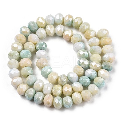 Ombre Effect Dyed Glass Beads Strands X-GLAA-C023-02-B02-1