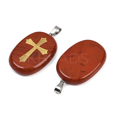 Natural Red Jasper Pendants G-S392-01H-1