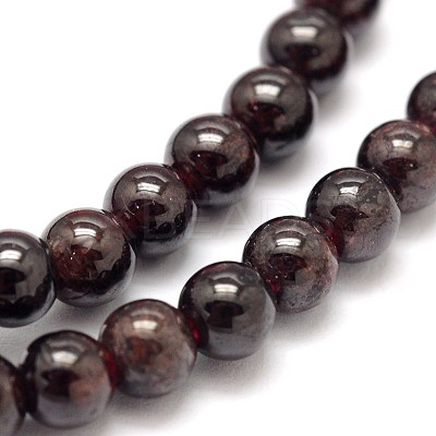 Garnet Round Beads Strands X-G-O081-01-6mm-1