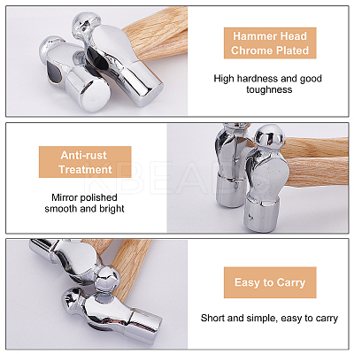 Carbon Steel Ball Hammer TOOL-WH0133-09-1