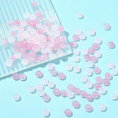 120Pcs 2 Colors Baking Paint Imitation Jade Glass Beads DGLA-FS0001-21A-1