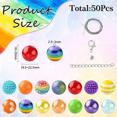 DIY Candy Color Bracelet Necklace Making Kit MACR-CJC0001-12P-01-1