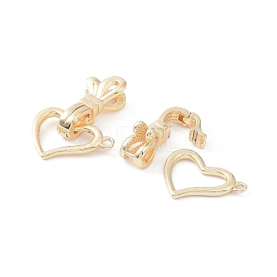Rack Plating Brass Fold Over Clasps KK-A183-08G-1