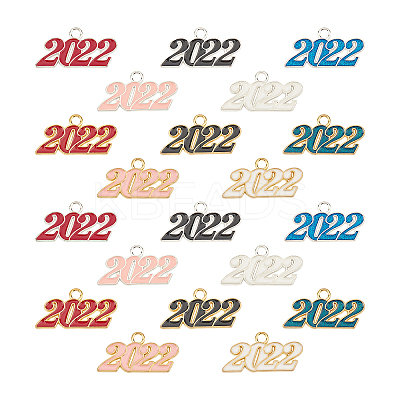 Alloy Enamel Pendants PALLOY-SC0002-94-RS-1