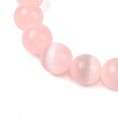 Round Natural Selenite Beaded Stretch Bracelets BJEW-L694-002A-02-1