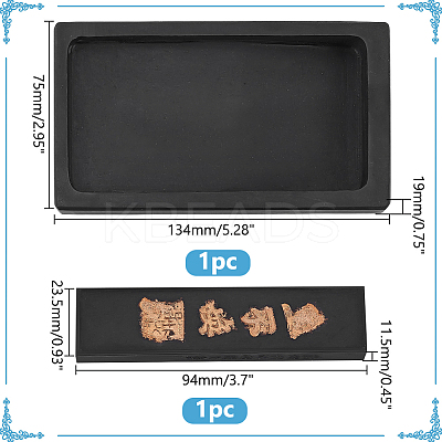 Natural Gemstone Ink Stones with Smoke Ink Stick AJEW-WH0314-726B-1