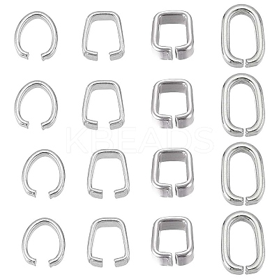 120Pcs 4 Styles 304 Stainless Steel Quick Link Connectors STAS-SC0005-53-1