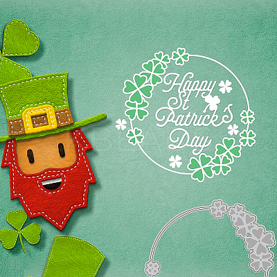 2Pcs 2 Styles Saint Patrick's Day Carbon Steel Cutting Dies Stencils DIY-WH0309-725-1