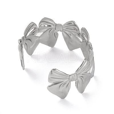 304 Stainless Steel Cuff Bangles for Women BJEW-G729-01P-1