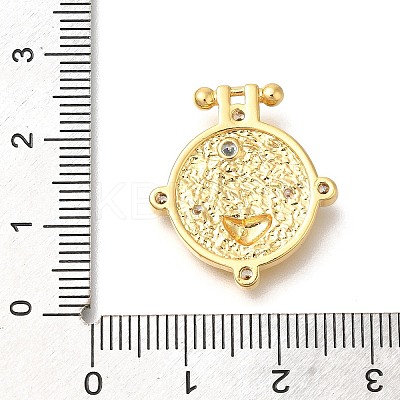 Brass Micro Pave Cubic Zirconia Pendants KK-H507-01G-1