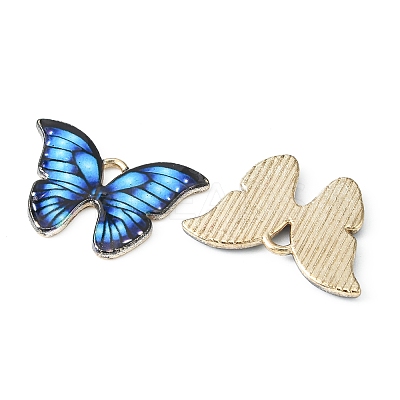 12Pcs 6 Colors Printed Alloy Pendants FIND-FS0001-28-1