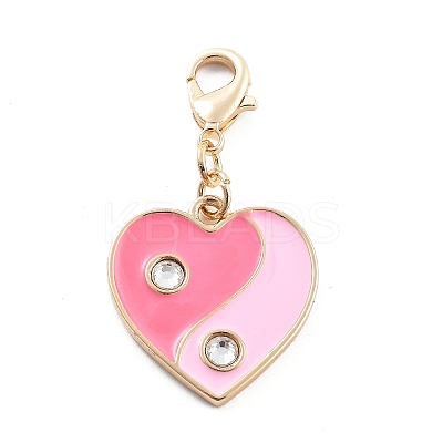 Alloy Rhinestone & Enamel Pendant Decoration LS-HJEW-P021-01I-G-1