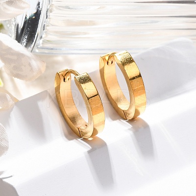 304 Stainless Steel Polishing effect Hoop Earrings EJEW-M001-15G-1