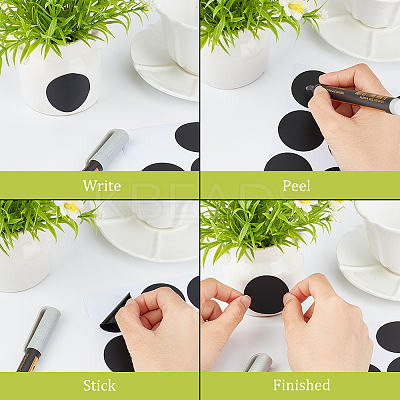 PVC Chalkboard Labels Blank Stickers LS-STIC-WH0004-42E-1