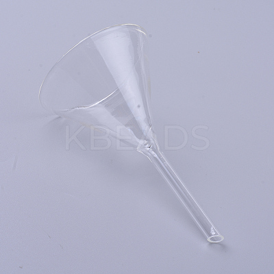 Transparent Glass Funnel Hopper AJEW-WH0104-45C-1