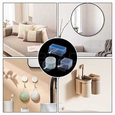 150pcs 3 Style Transparent Acrylic Double-sided Adhesive Stickers FIND-AR0004-26-1