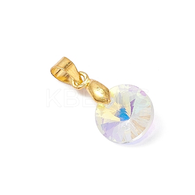 AB Color Plated Glass Charms PALLOY-JF04593-01-1