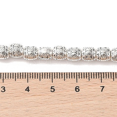 Barrel Tibetan Style Alloy Bead Strands TIBEB-O007-37-NR-1