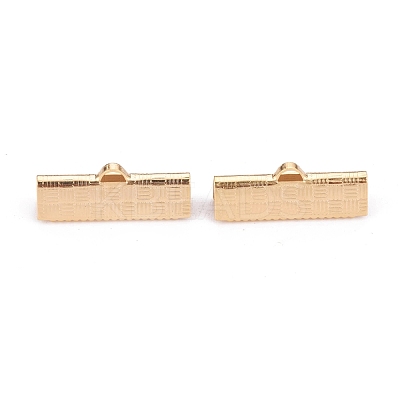 304 Stainless Steel Ribbon Crimp Ends STAS-P249-29B-G-1