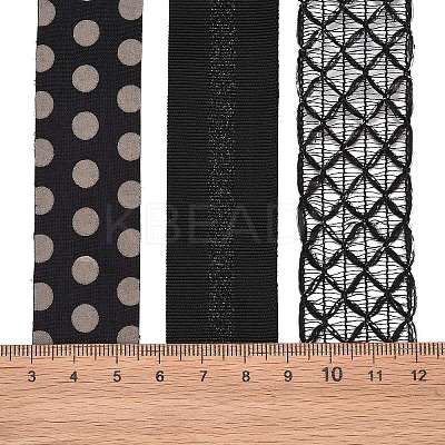 9 Yards 3 Styles Polyester Ribbon SRIB-A014-G03-1