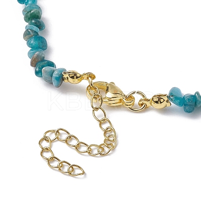 Natural Apatite Chip Beaded Necklace NJEW-JN04616-15-1