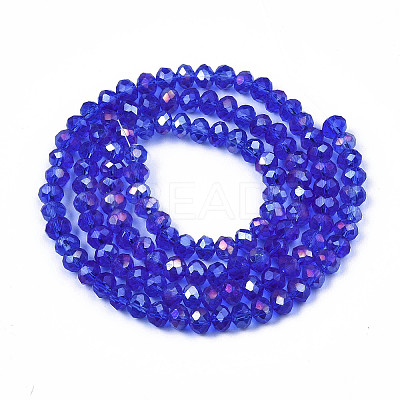Electroplate Glass Beads Strands EGLA-A034-T10mm-B27-1