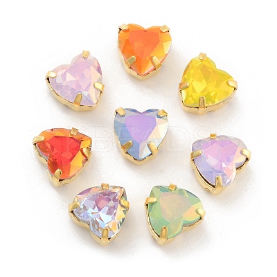 Heart Opal Sew On Rhinestones RGLA-G024-09A-G-1
