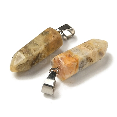 Natural Crazy Agate Pendants G-Z067-07P-19-1