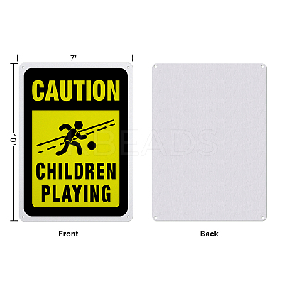 UV Protected & Waterproof Aluminum Warning Signs AJEW-GL0001-01A-01-1