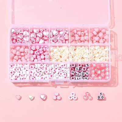 DIY Heart Letter Beads Findings Kit DIY-FS0009-98-1
