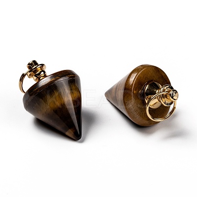 Natural Tiger Eye Pendants G-Z010-01A-1