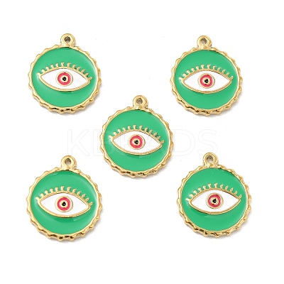 PVD Vacuum Plating 201 Stainless Steel Enamel Pendants STAS-J401-VC840-1
