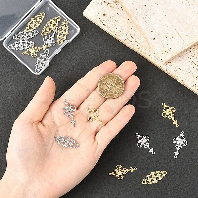 16Pcs 4 Styles 201 Stainless Steel Links STAS-YW0003-51-1