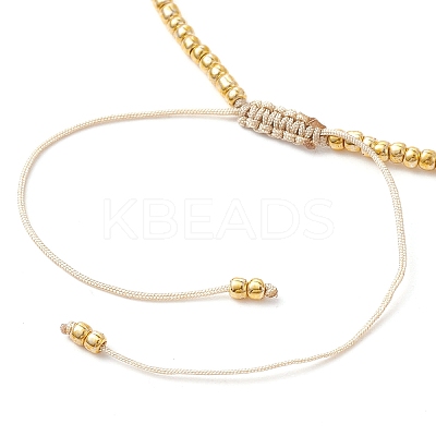 Natural Pearl & Seed Braided Bead Bracelets BJEW-JB09722-05-1