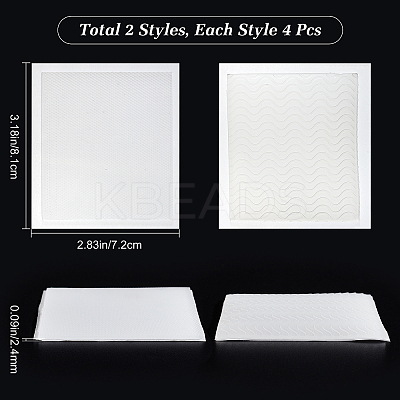 4 Pairs 2 Style PVC Self-Adhesive Anti-Slip Stick Shoes Pad AJEW-GF0004-76A-1