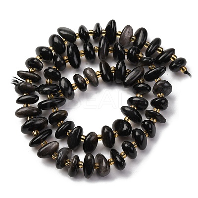 Natural Obsidian Beads Strands G-RM250109-A5-1