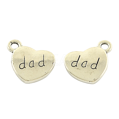 Tibetan Style Alloy Family Charms X-TIBEP-5414-AS-FF-1